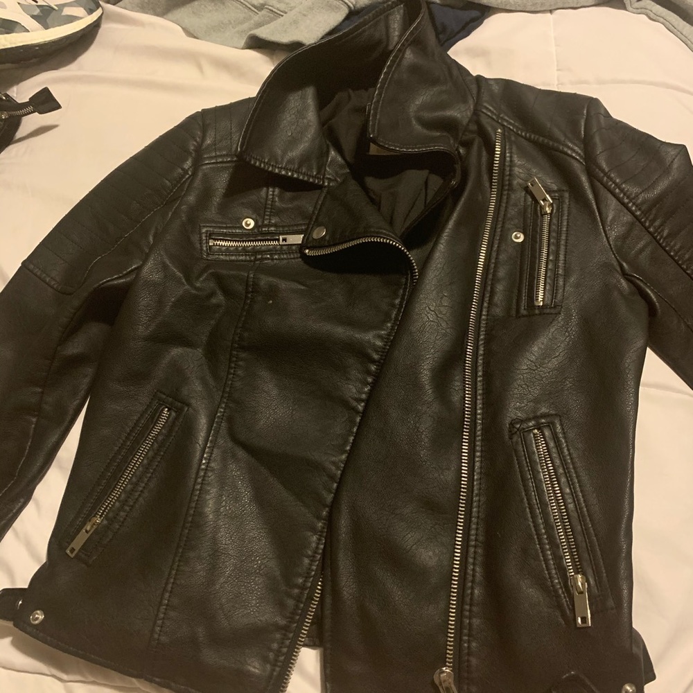 Faux leather jacket